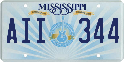 MS license plate AII344