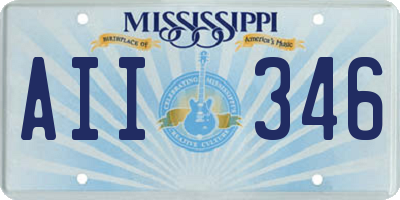 MS license plate AII346