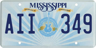 MS license plate AII349