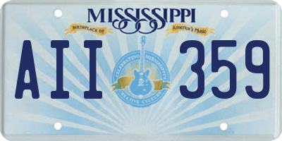 MS license plate AII359