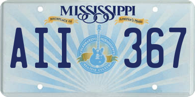 MS license plate AII367