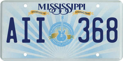 MS license plate AII368