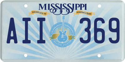 MS license plate AII369