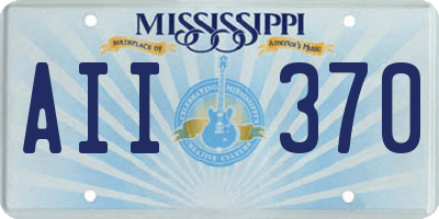 MS license plate AII370