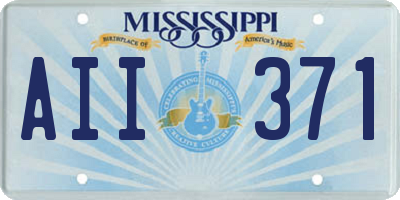 MS license plate AII371