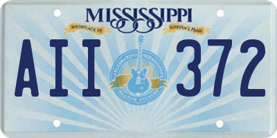 MS license plate AII372