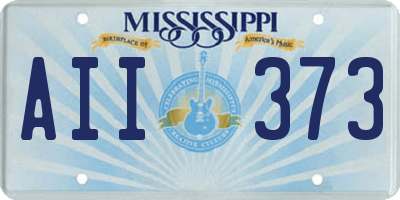 MS license plate AII373