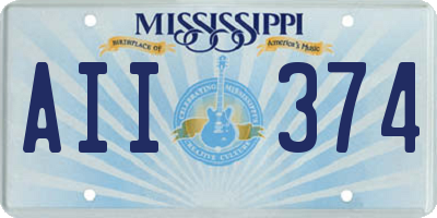 MS license plate AII374