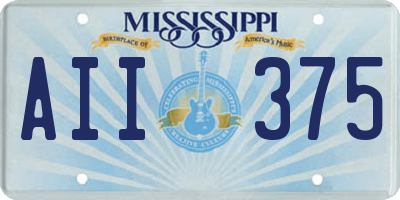 MS license plate AII375