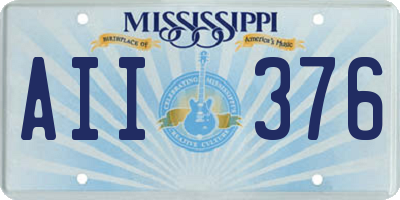 MS license plate AII376
