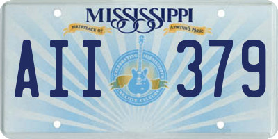 MS license plate AII379