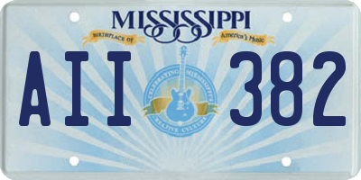 MS license plate AII382