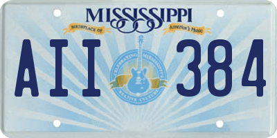 MS license plate AII384