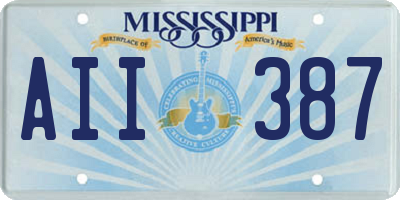 MS license plate AII387