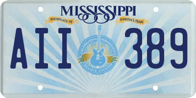 MS license plate AII389