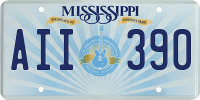 MS license plate AII390