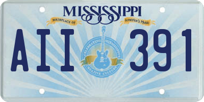 MS license plate AII391