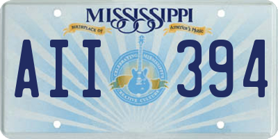 MS license plate AII394