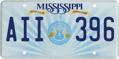 MS license plate AII396