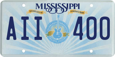 MS license plate AII400