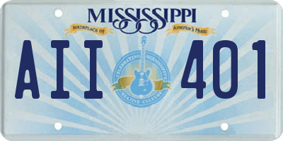 MS license plate AII401