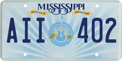 MS license plate AII402