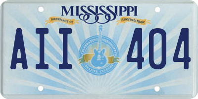 MS license plate AII404