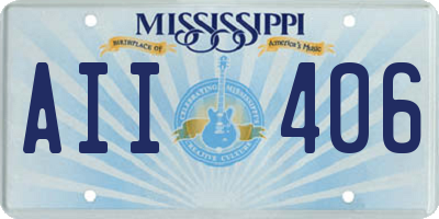 MS license plate AII406