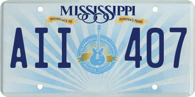 MS license plate AII407