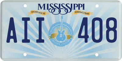 MS license plate AII408