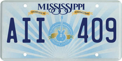 MS license plate AII409