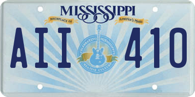 MS license plate AII410