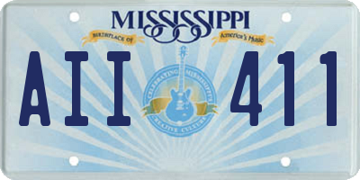 MS license plate AII411