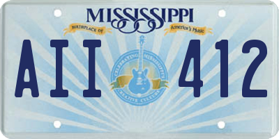 MS license plate AII412