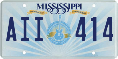 MS license plate AII414