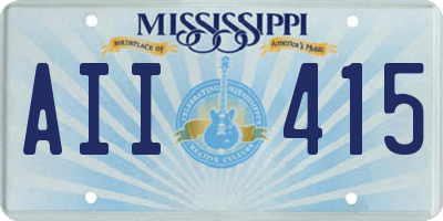 MS license plate AII415