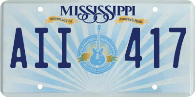 MS license plate AII417
