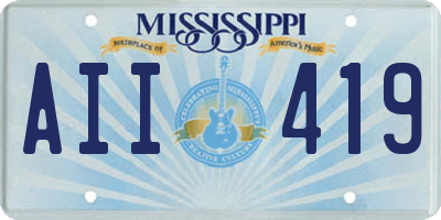 MS license plate AII419