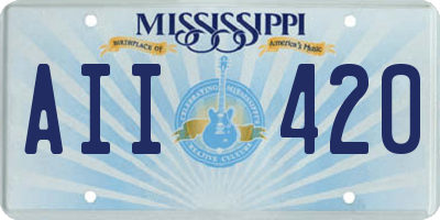 MS license plate AII420