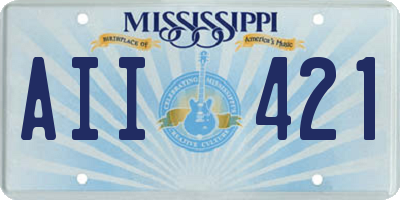 MS license plate AII421