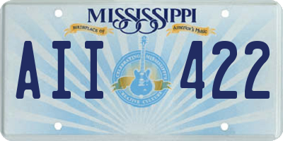 MS license plate AII422