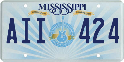 MS license plate AII424