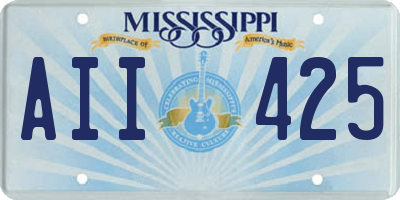 MS license plate AII425