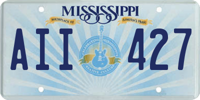 MS license plate AII427