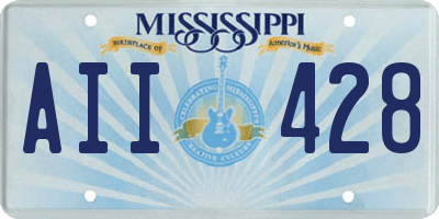 MS license plate AII428