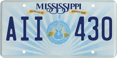 MS license plate AII430