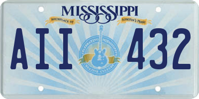 MS license plate AII432