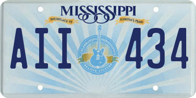 MS license plate AII434