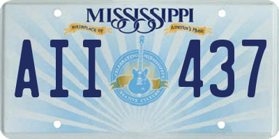 MS license plate AII437