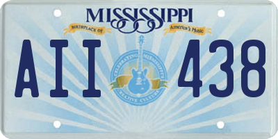 MS license plate AII438